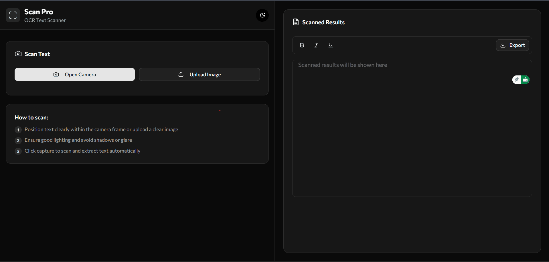Scan Image to Text (In development)